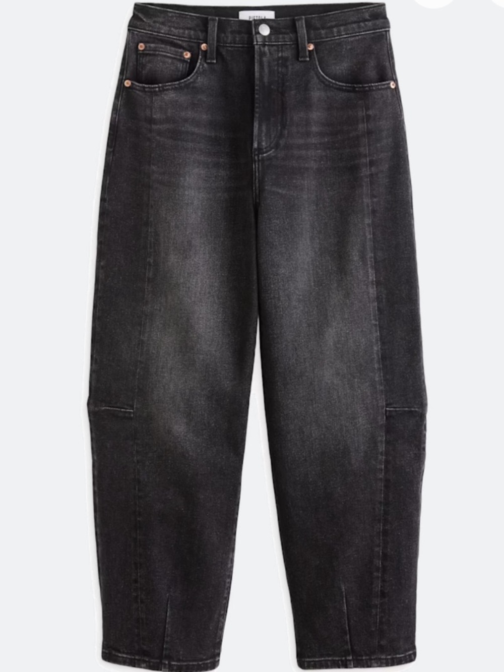 pistola Eli Rigid High Rise Arched Leg Jean in Black l Black Washed High-Rise